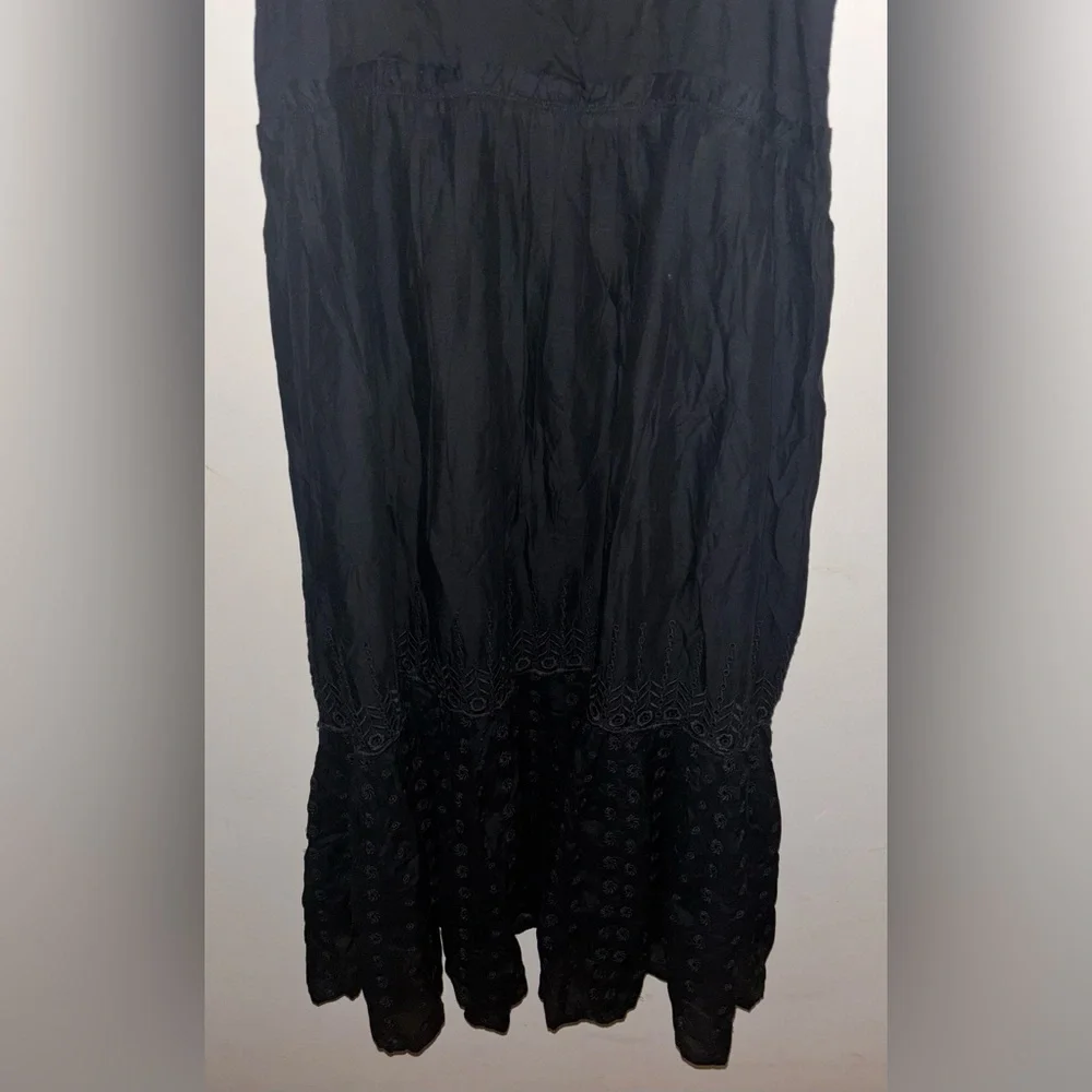 NWT J.Crew Sorrento dress in cotton voile XS Black Boho Bohemian Resort Vacation